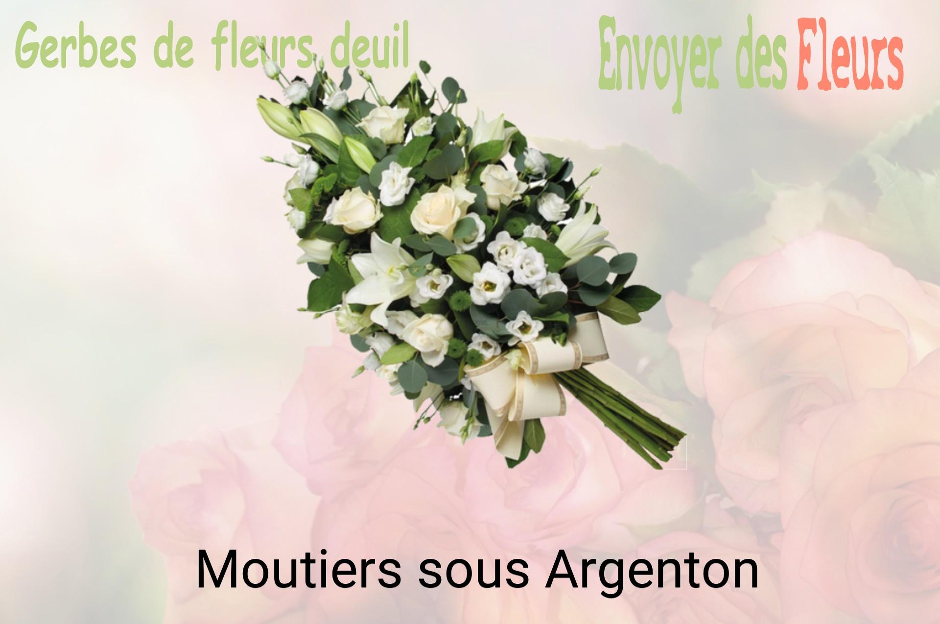 Gerbe de fleurs de deuil livrée à Moutiers-sous-Argenton